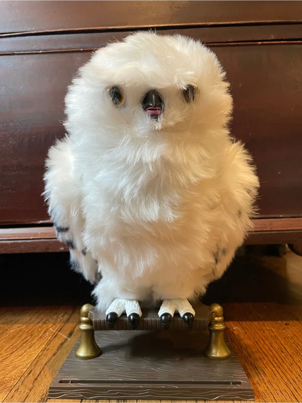 Harry Potter Enchanting Hedwig Interactive Owl Plush Sound Moves w/ Perch